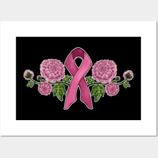 Breast Cancer Support - Black Posters and Art